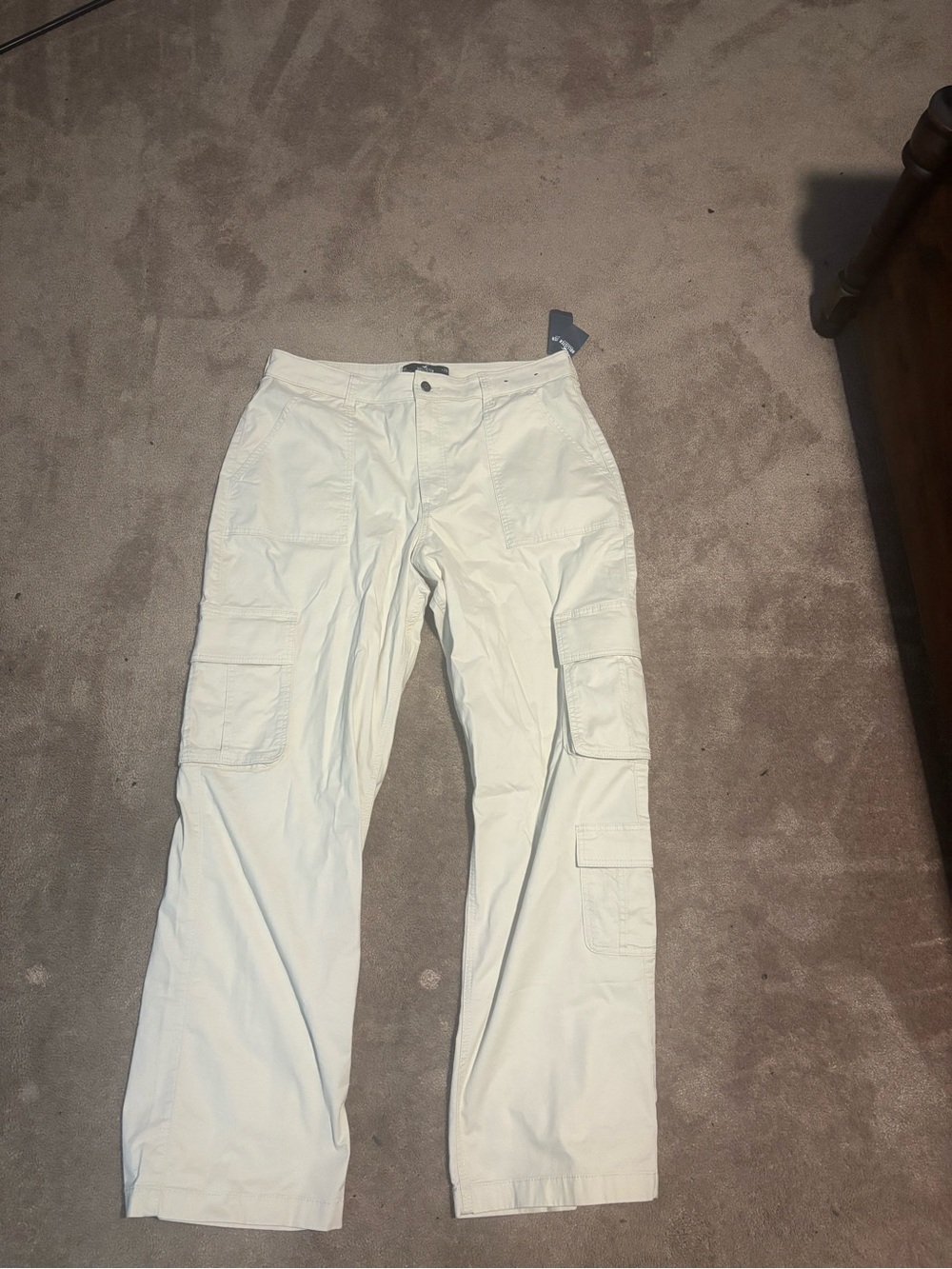 NBD Off-White Men's Cargo Pants with Multiple Pockets